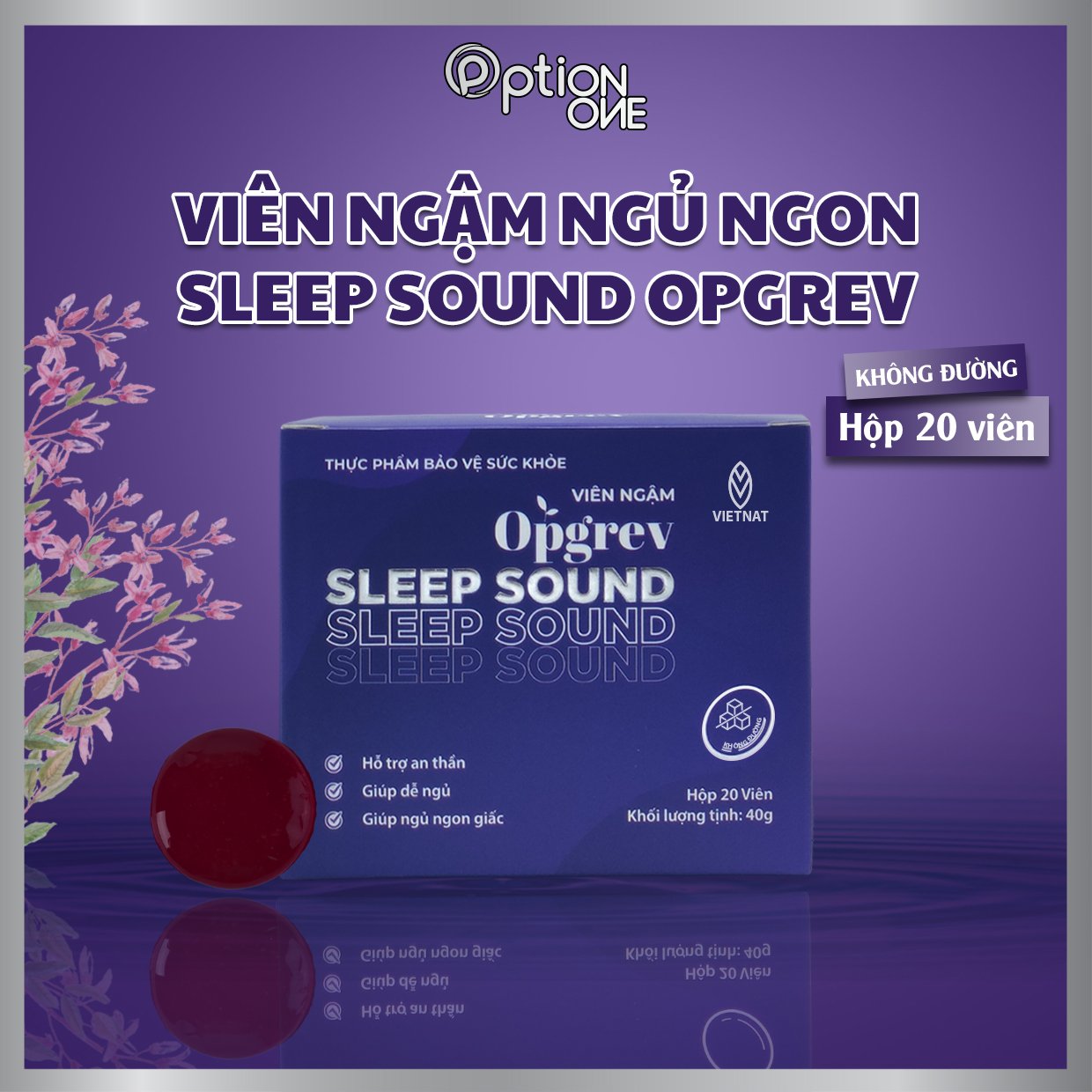 Viên ngậm Sleep Sound Opgrev hỗ trợ mất ngủ, giúp ngủ ngon giấc - 4 Viên