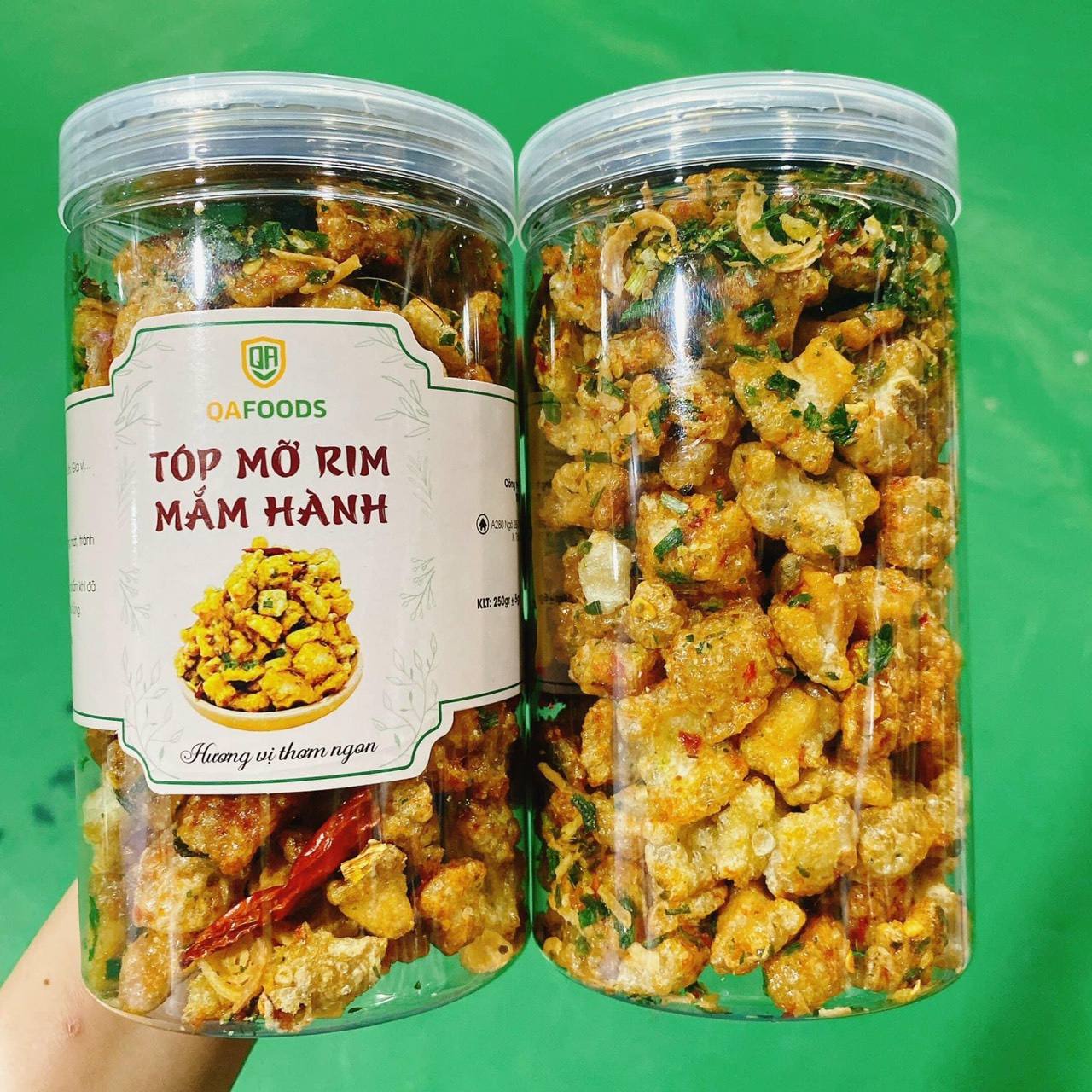 [250GR] Tóp mỡ liền da rang mắm hành CAO Food siêu ngon, thấm đậm vị, ăn là ghiền - món ăn siêu ngon phải thử