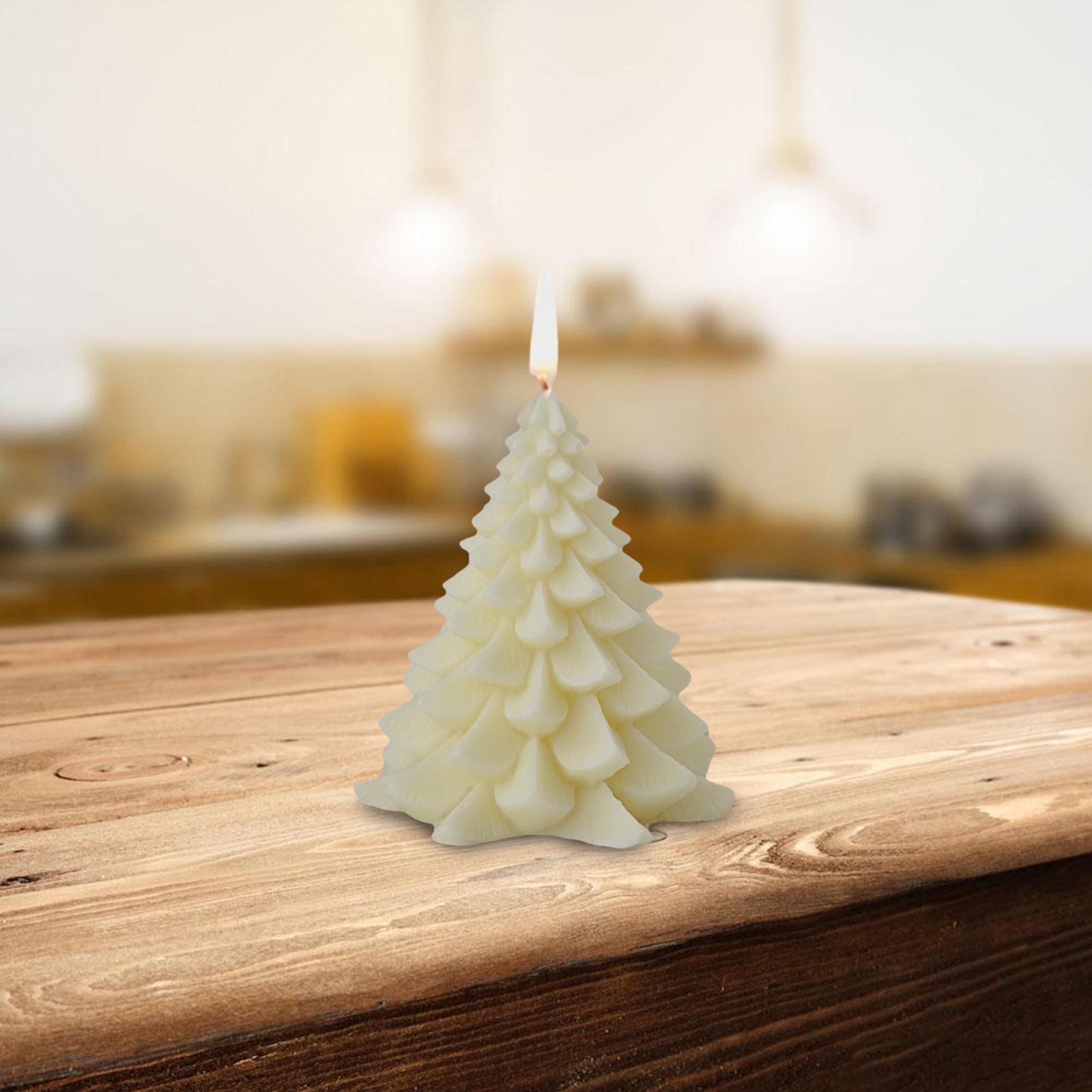 3x 3D Christmas Tree Shape Scented Wax Candle Nordic Bedroom Bar Decorative