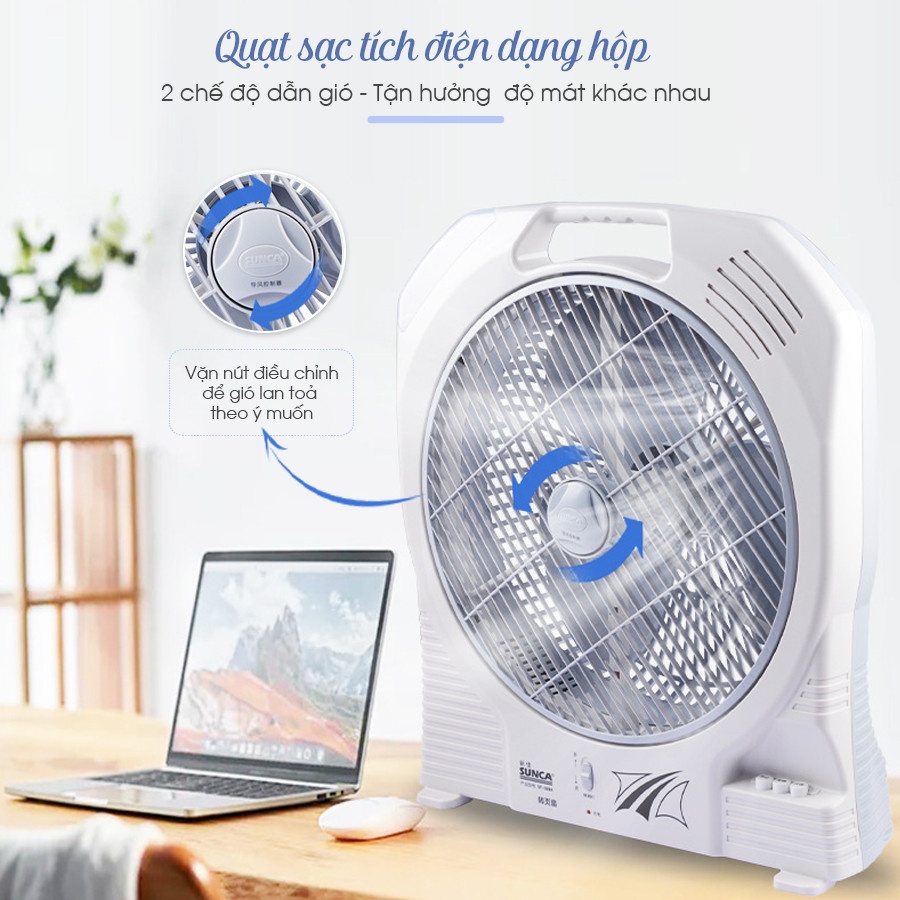 Quạt sạc điện Tiross TS9173 - Hàng chính hãng