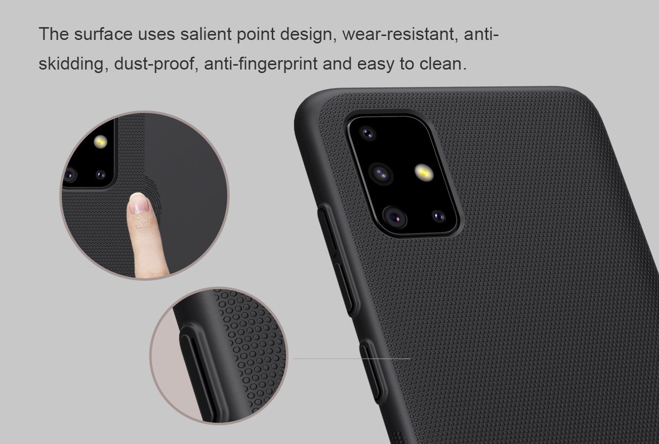 Ốp lưng Galaxy A51 Nillkin sần chống trơn - Hàng chính hãng