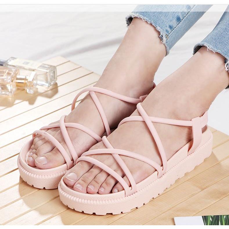 Sandal Nữ Đế Bằng Quai Ngang Siêu Nhẹ SD122