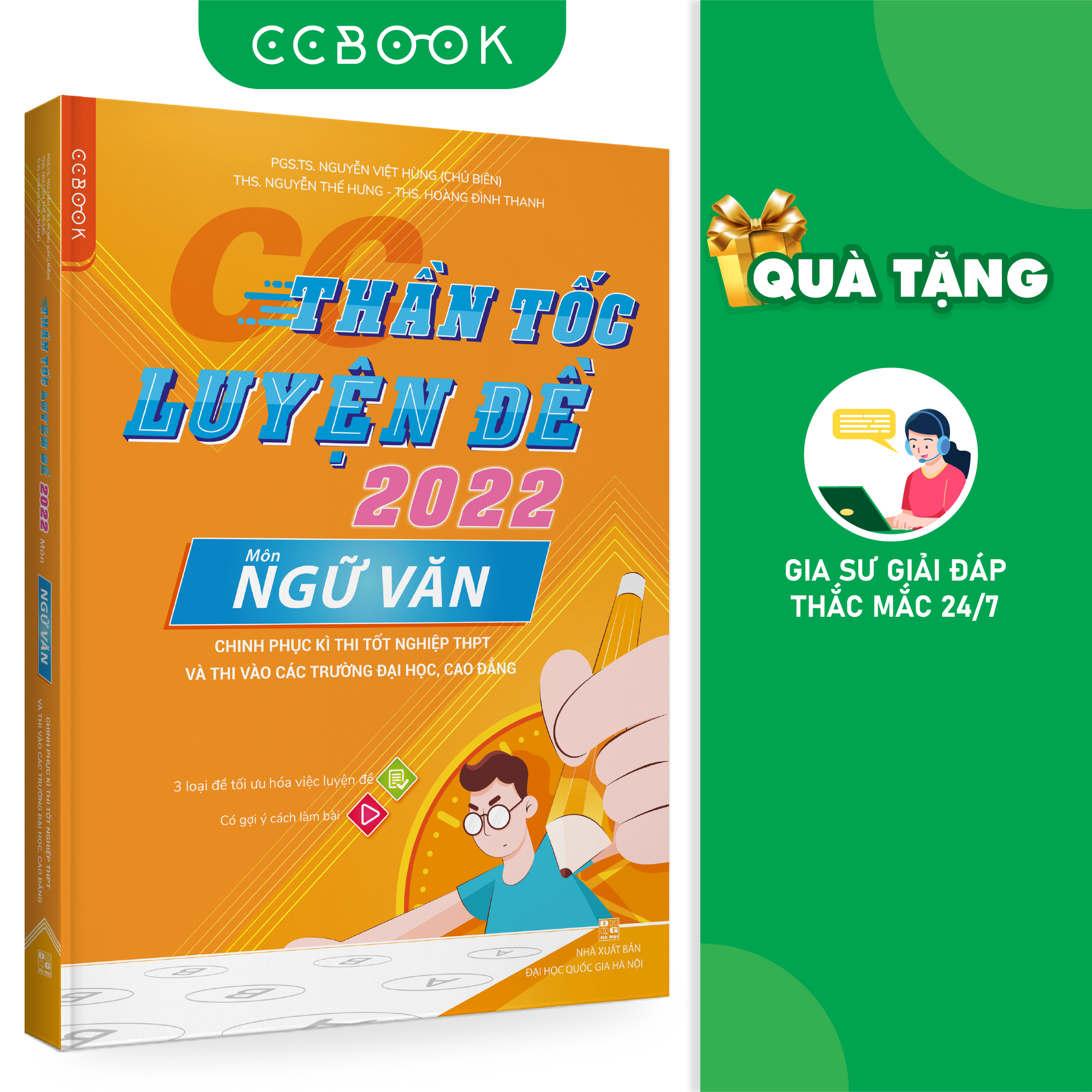 Sách - CC Thần tốc luyện đề 2022 môn Ngữ văn - Ôn thi tốt nghiệp THPT -  Luyện thi đại học - Chính hãng CCbook