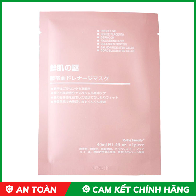 Combo 10 mặt nạ dưỡng ẩm tế bào gốc Rwine Beauty Stem Cell Placenta Mask