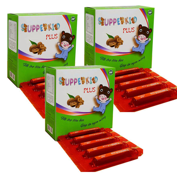 Siro Supperkid plus hỗ trợ tiêu hóa, giúp trẻ ăn ngon dành cho trẻ 3 hộp