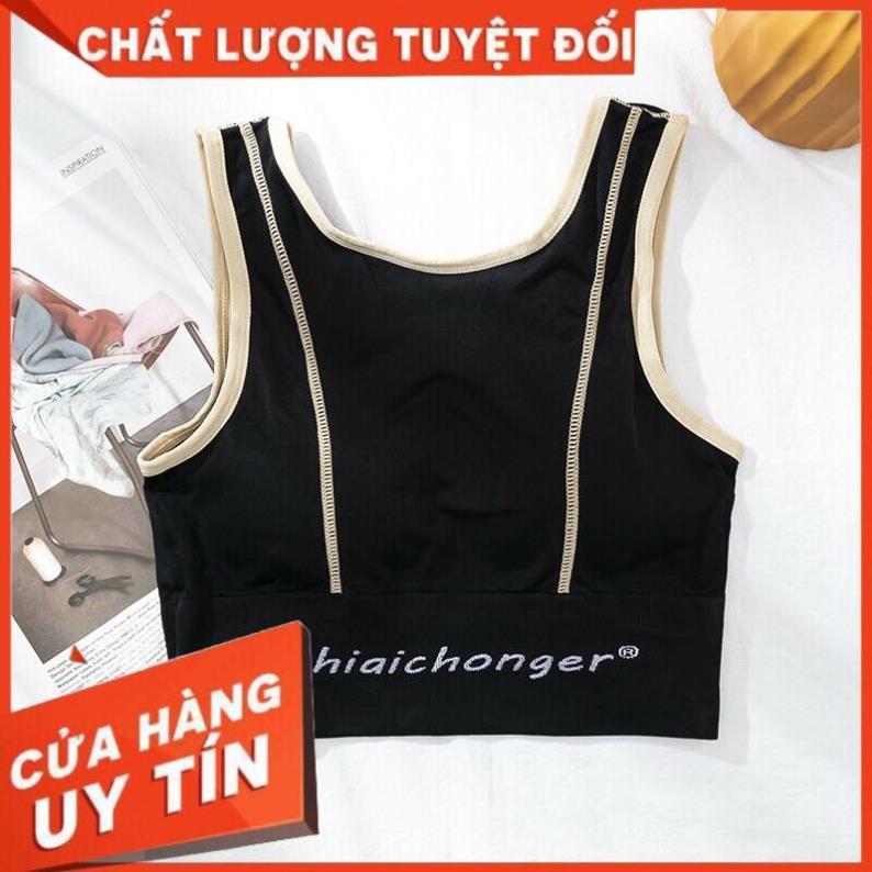 Áo Bra Ba Lỗ Viền Nổi tập gym yoga thể thao crotop sẵn đệm ngực hàng đẹp 660