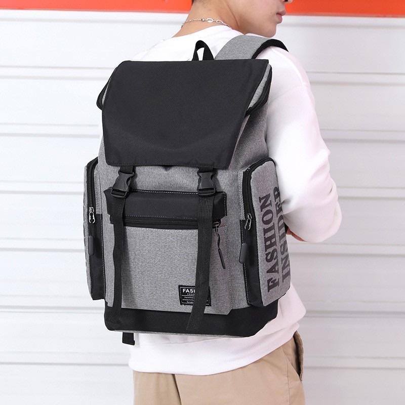 Balo Laptop Thời Trang Backpack Vải Chống Thấm Cao Cấp 2810 Clothes Shop - Balo Laptop Đi Học Đi Chơi Ulzzang Unisex