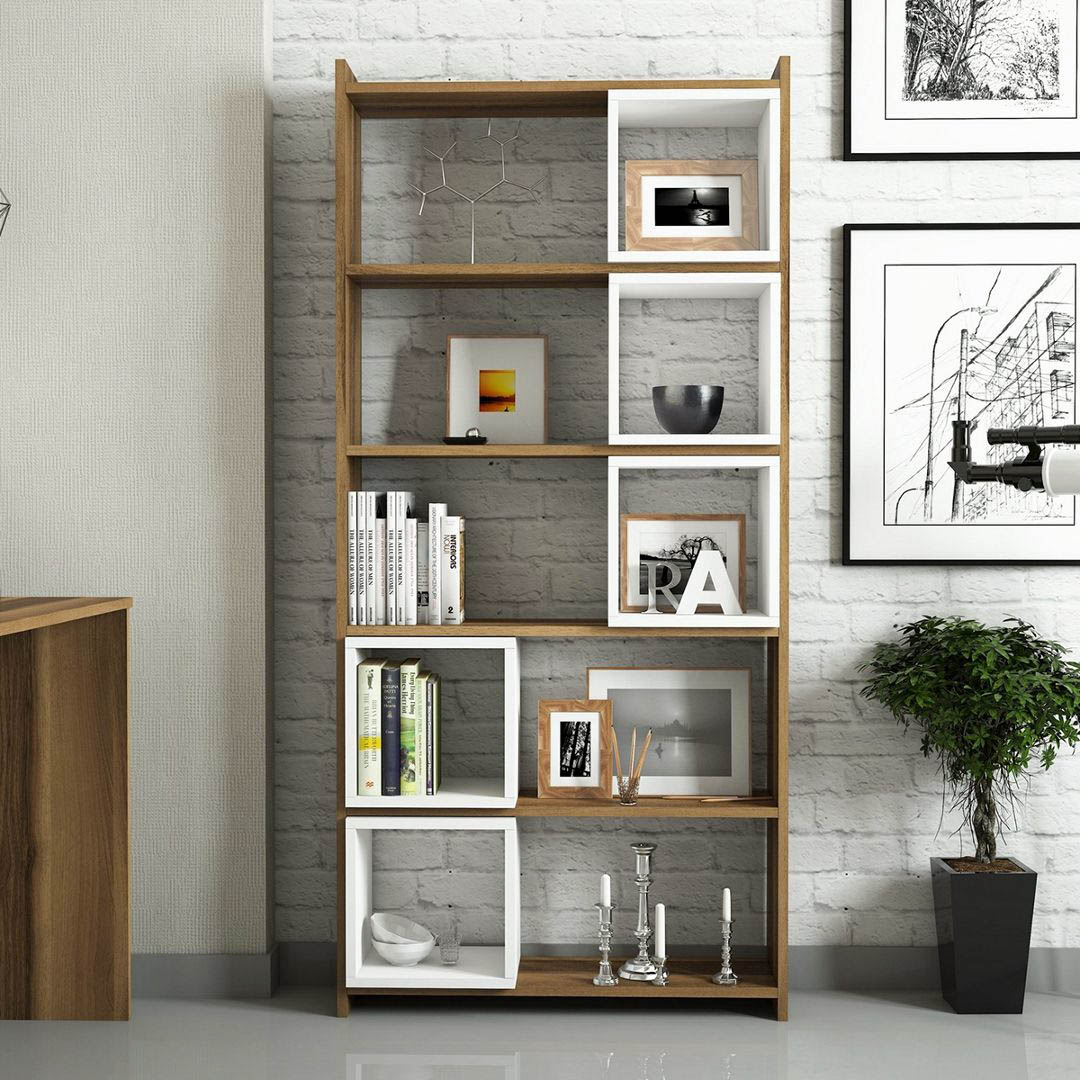 Giá sách gỗ đẹp phong cách hiện đại SMLIFE Beerus