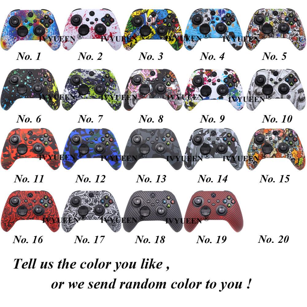 Vỏ silicone mềm cho Xbox Series X S Bộ điều khiển bảo vệ da Gamepad Skin Skin Thumb Grips Cap Cần điều khiển Màu sắc Shell: Black Dragon