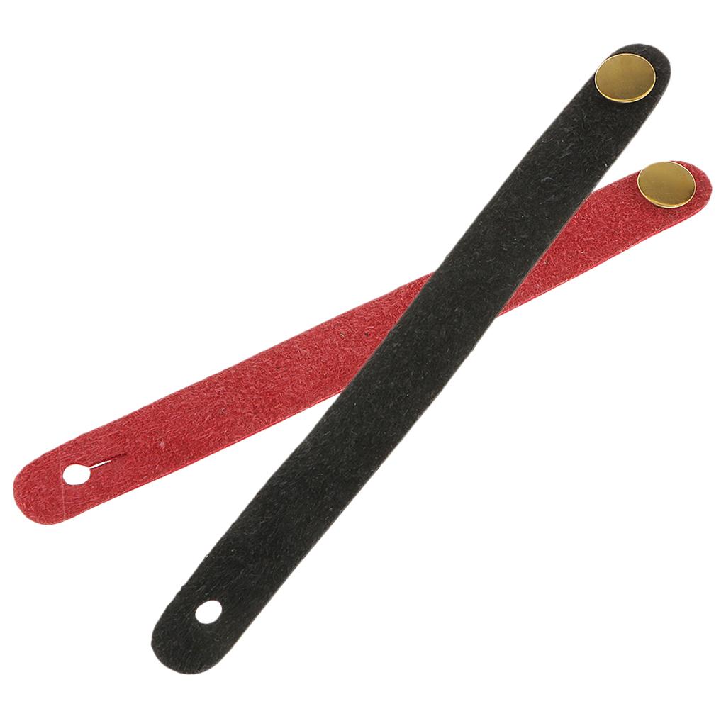 Sunnimix 2 Cái Phân Da Guitar Acoustic Dây Nút Headstock Bộ Chuyển Đổi Đen/Đỏ Dụng Cụ Âm Nhạc Phụ Kiện