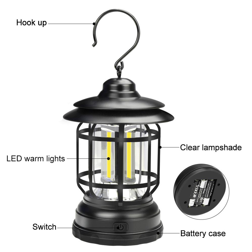 Đèn Lồng Led Di Động Pin 300Lm Hai Chế Độ Ánh Sáng Tiện Nghi Cho Cắm Trại