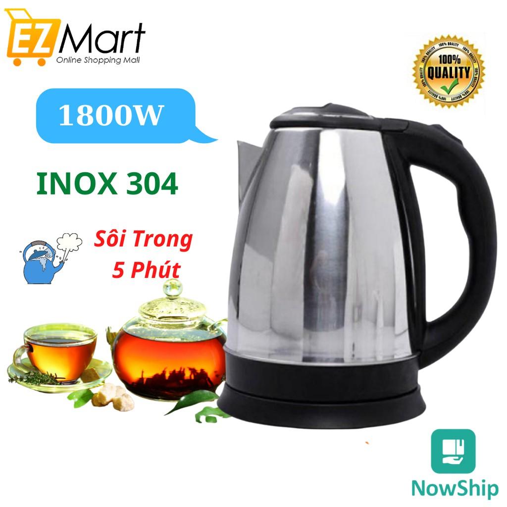 Ấm Siêu Tốc Inox Cao Cấp 1,8L