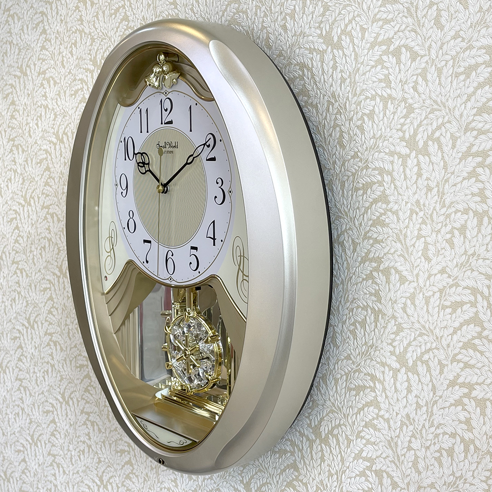 Đồng hồ treo tường Nhật Bản Rhythm 4MJ447WU18 – KT 35.2 x 43.3 x 7.3cm, Dùng PIN.