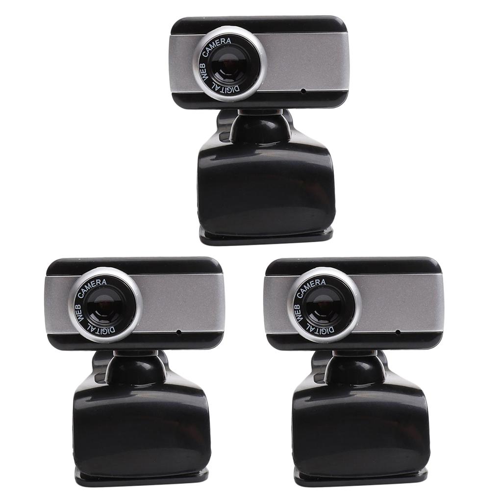 3x Web Camera 0.3MP Clip Style USB Webcam For PC Laptop Desktop Computer