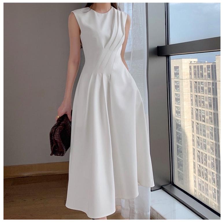 Đầm maxi xếp li cách điệu - Hàng thiết kế cao cấp