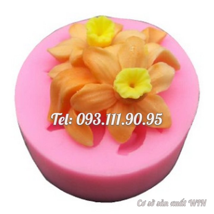Khuôn rau câu silicon hoa thủy tiên chùm - Mã số 1475