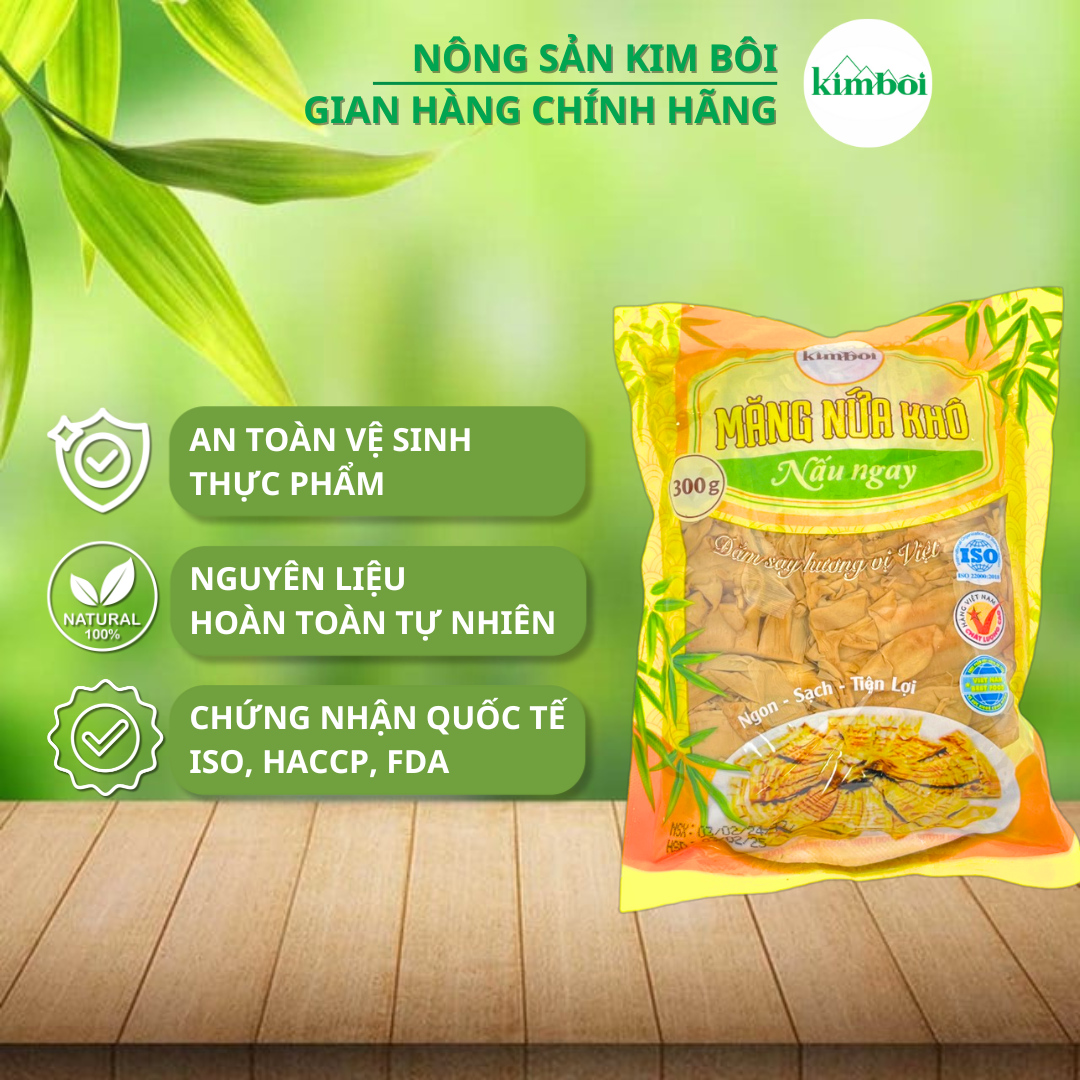 Măng Nứa Khô Nấu Ngay Kim Bôi - Gói 300g
