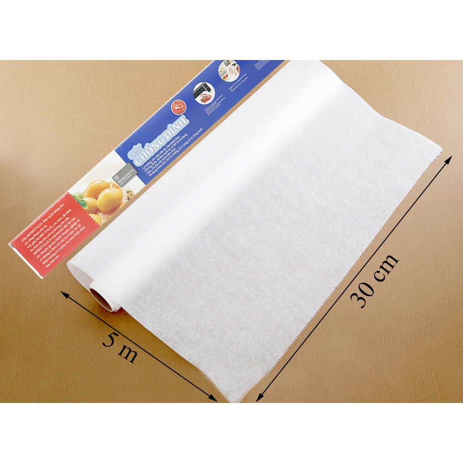 Giấy nến chống dính Moriitalia 30cmx5m dùng cho các món hấp chiên rán nướng và gói bảo quản thịt cá rau