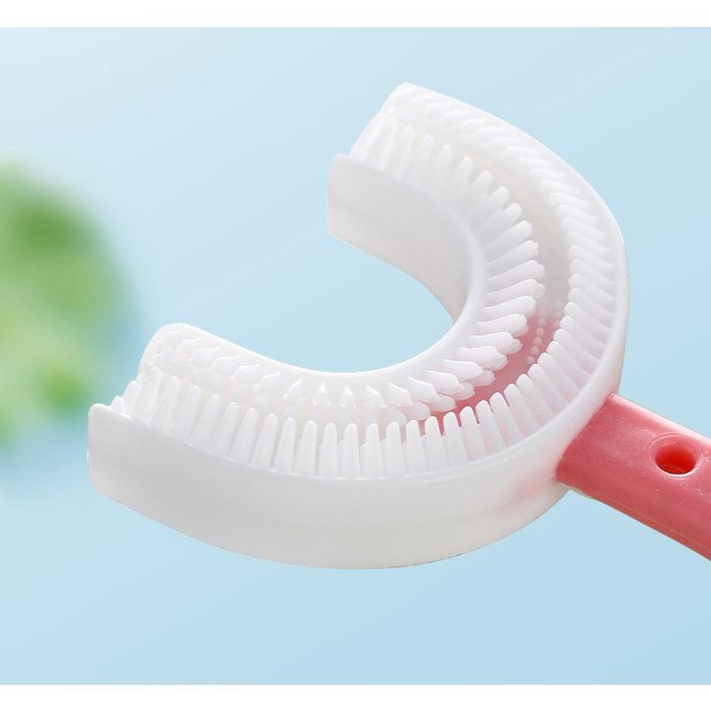 Bàn Chải Đánh Răng Hình Chữ U Bằng Silicon Cho Bé, Bàn Chải Tập Đánh Răng