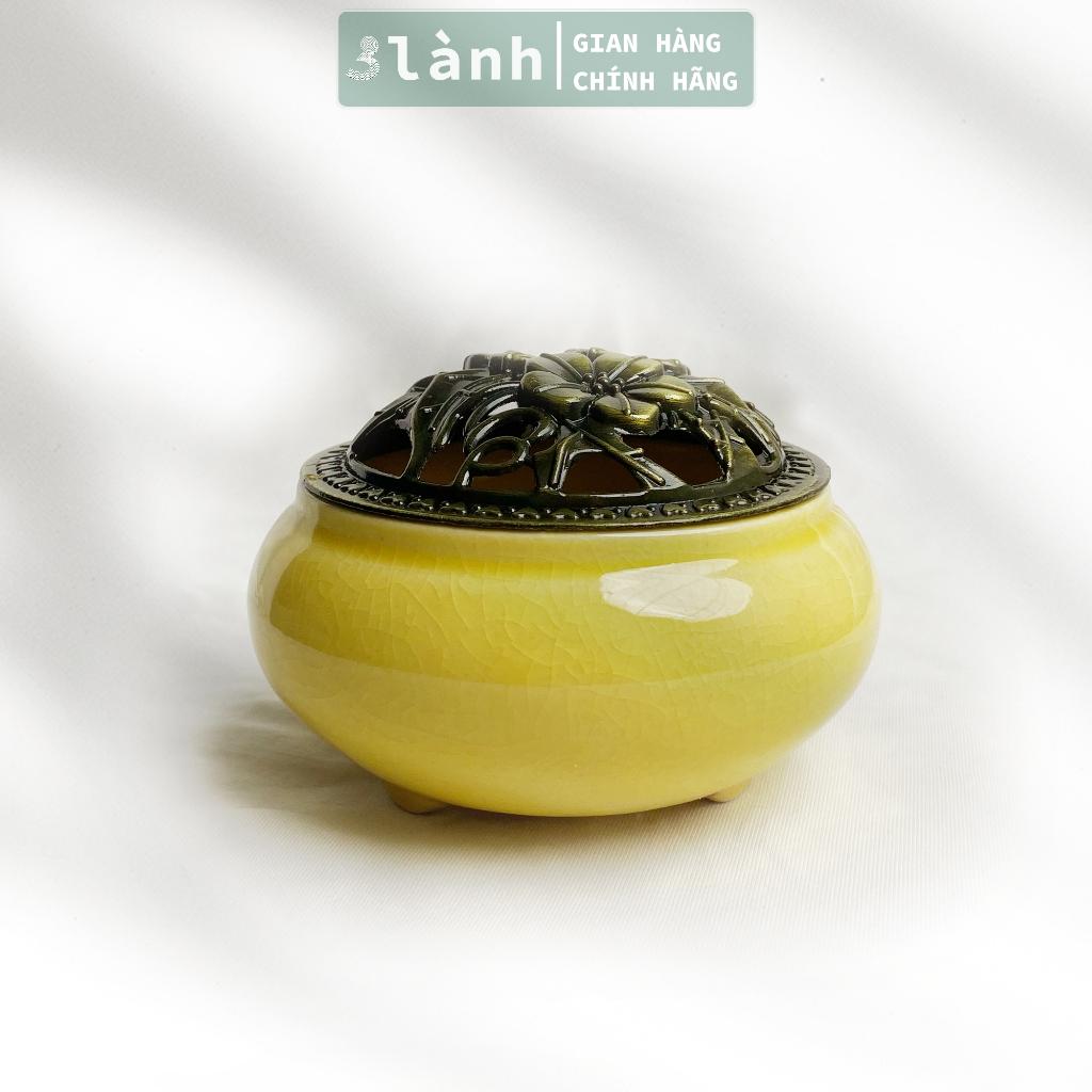 Lư Xông Nhang Trầm Nụ Trầm Hương Sứ Cao Cấp Màu Phong Thủy 3 Lành Trang Trí Nhà Bàn Thờ Dâng Hương Thư Giãn Trang Trí Nhà Cửa Xông Nhà Tẩy Uế