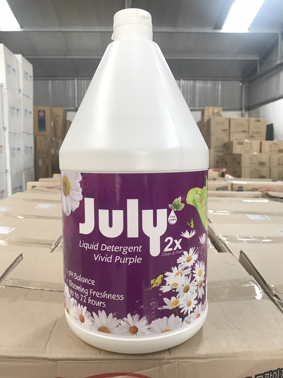 Combo 03 can Nước giặt xả July 2X Vivid Purple - 3500ml