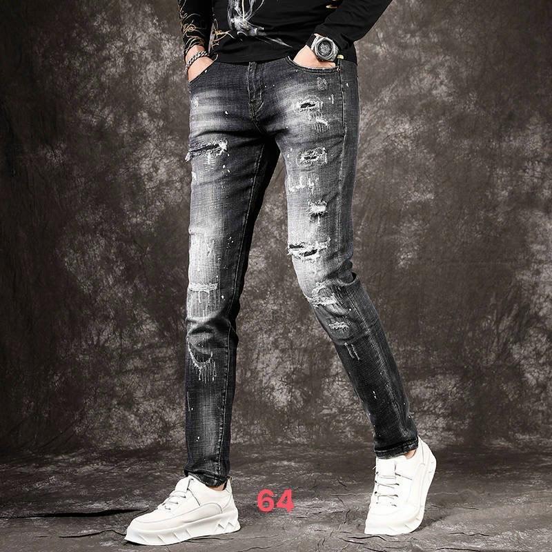 Quần jean nam rách vảy sơn cao cấp vải jean co dãn hàng chuẩn shop Phuongnamshop20 na5