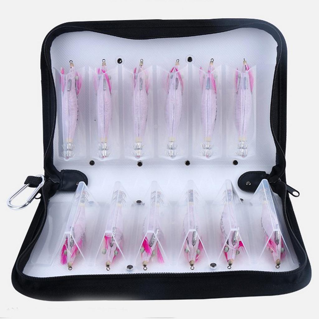 Squid Jig Lure Zipped Bag Case Pouch Both Side Storage Tackle Bag