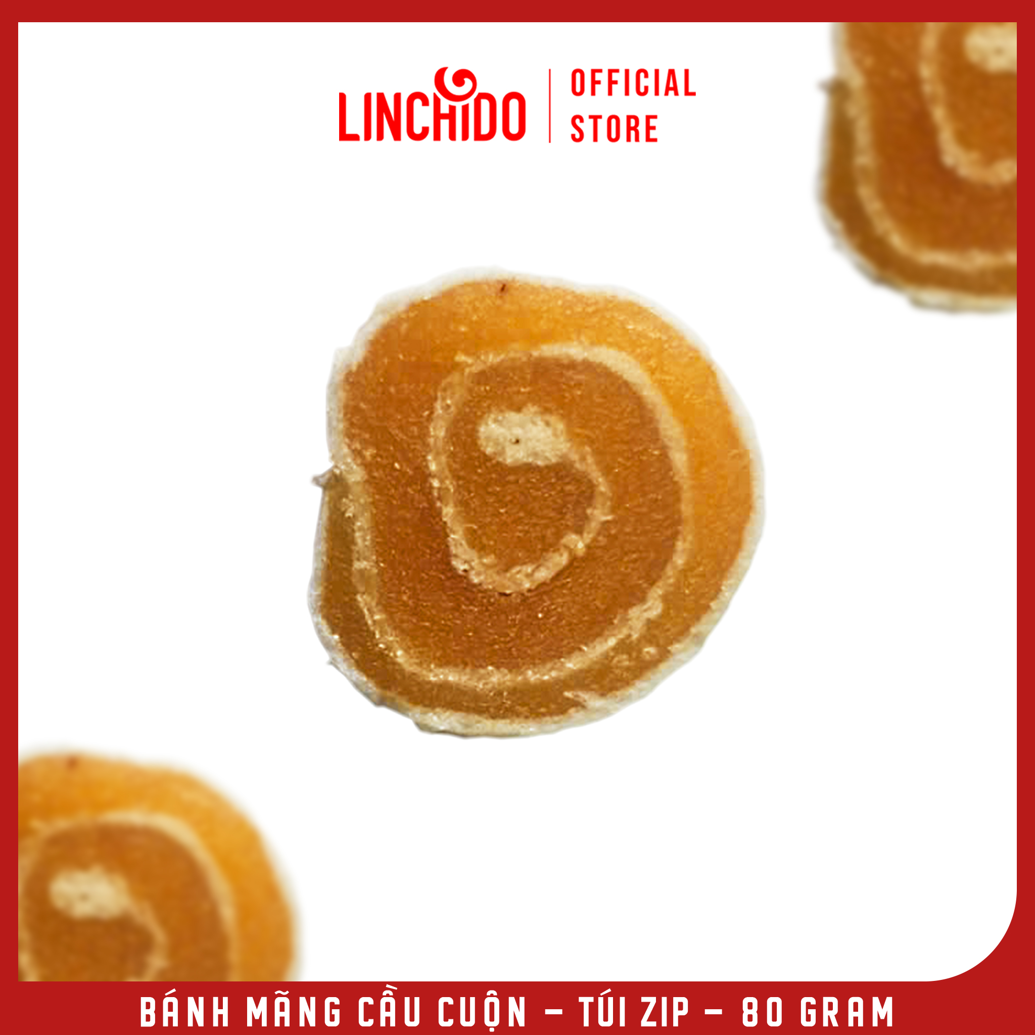 Bánh Mãng Cầu Cuộn - Đặc sản Đồng Tháp - Túi Zip 80 Gram