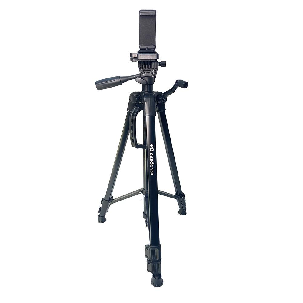 Chân đế tripod cho điện thoại và máy ảnh DC-360 chất liệu nhôm cứng cáp - Có túi đựng remote chụp hình bluetooth