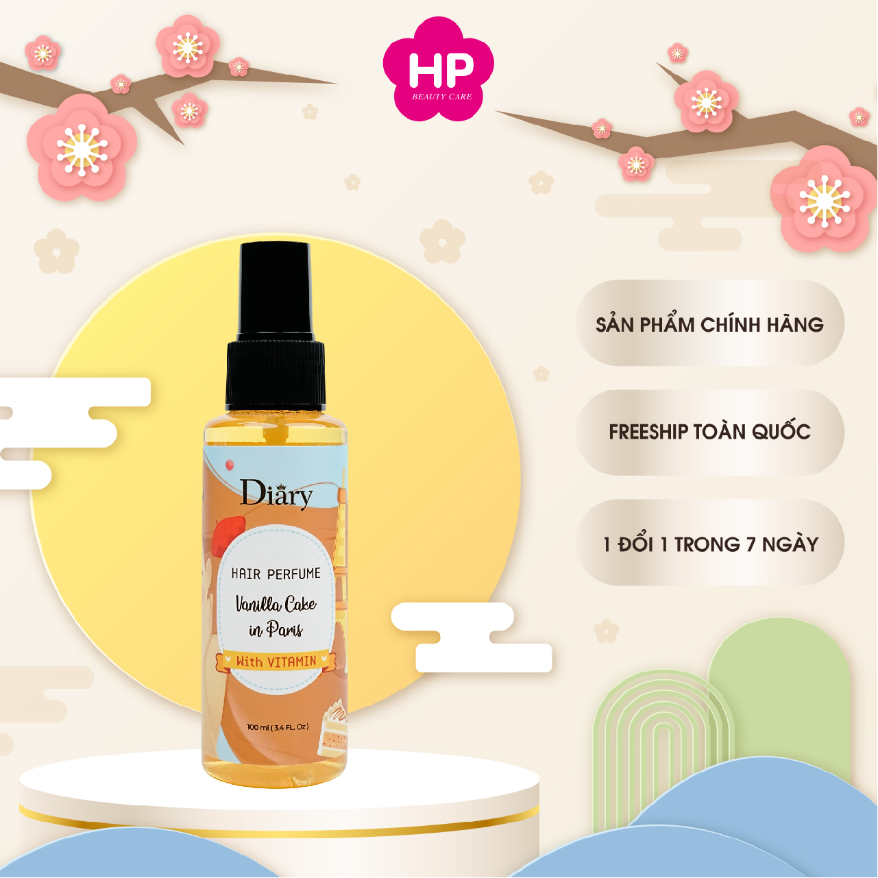 Xịt Dưỡng Tóc Hương Nước Hoa Diary Hair Perfume (05 Mùi Hương)