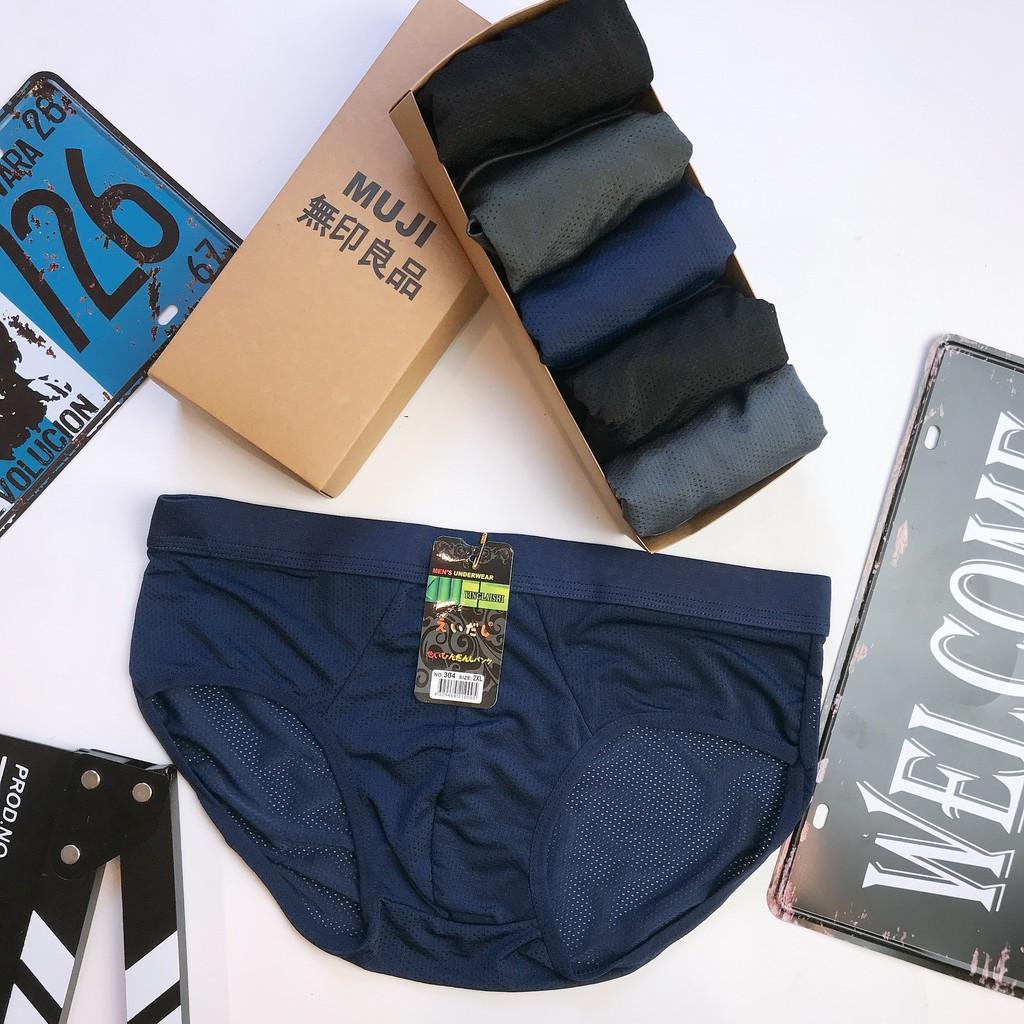 Combo 2 Quần lót nam ,quần sịp nam Tam giác nhật lưới thông hơi thoáng khí kháng khuẩn NO304