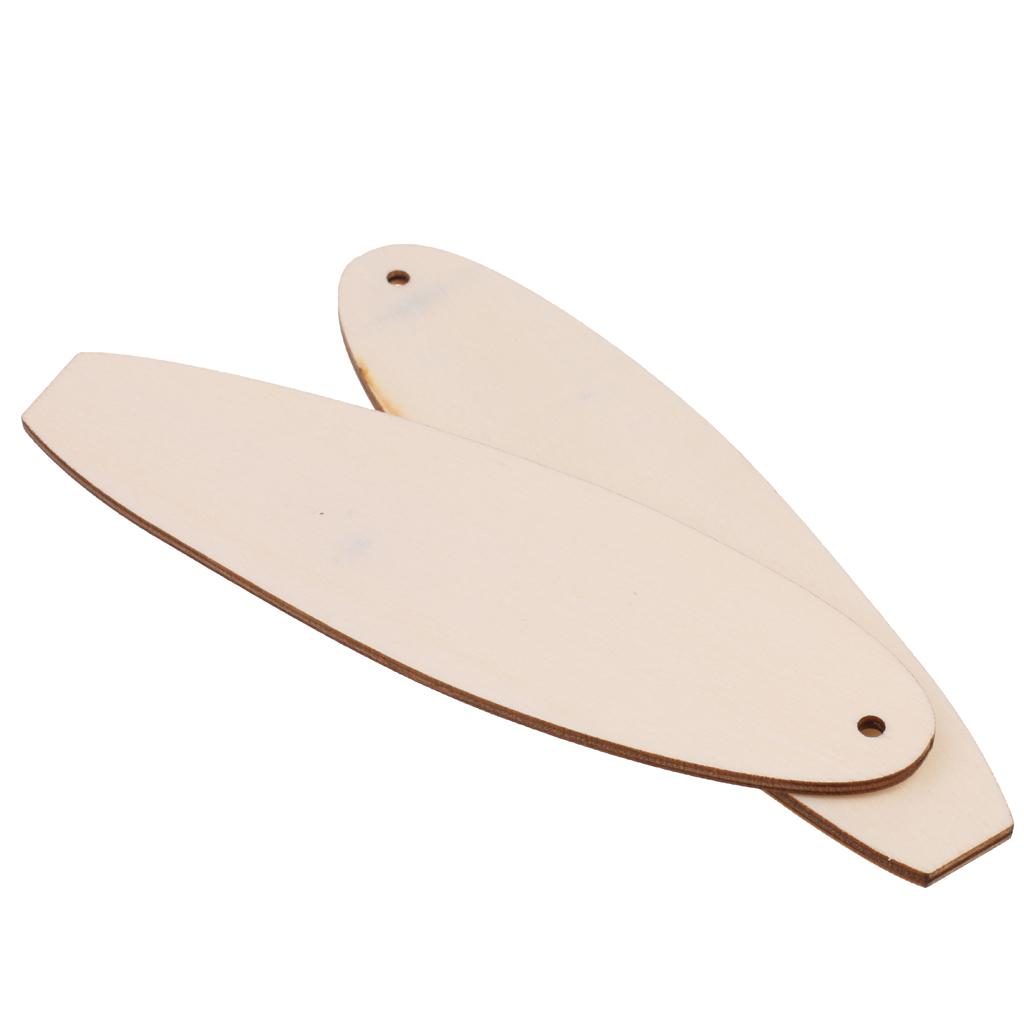 Set 8 Tấm Thẻ Gỗ Trơn Có Lỗ Treo Dùng Làm Thủ Công Đa Năng