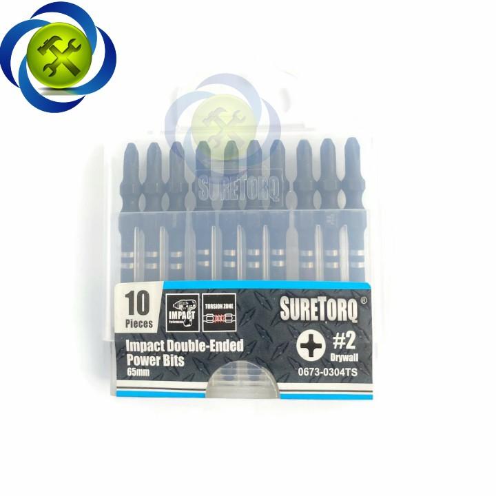 Mũi vít hai đầu PH2 Suretorq 0673-0304TS dài 65mm đầu nhỏ