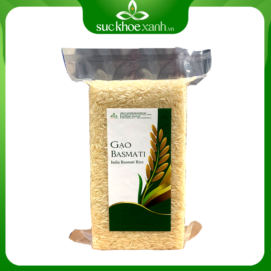 Gạo Basmati 1509 Ấn Độ Túi 1kg Chính Hãng – Hạt Dài, Tơi Xốp, Thơm Tự Nhiên, Ít Đường, Nhẹ bụng, Giàu giá trị dinh dưỡng, Phù Hợp Ăn kiêng, Eat Clean