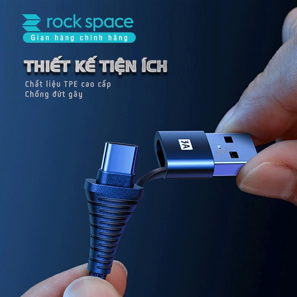 Dây cáp sạc nhanh Rockspace R12 - 4 in 1 dành cho iphone, samsung và các dòng điện thoại chuẩn TypeC, sạc nhanh - Hàng chính hãng