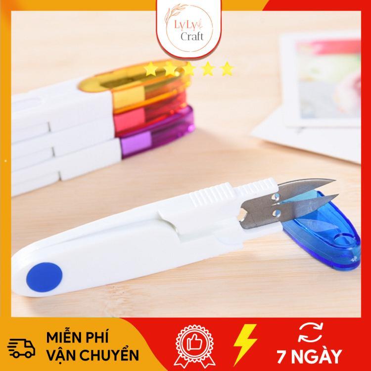 Kéo cắt len, chỉ cao cấp có nắp đậy - Dụng cụ đan móc len