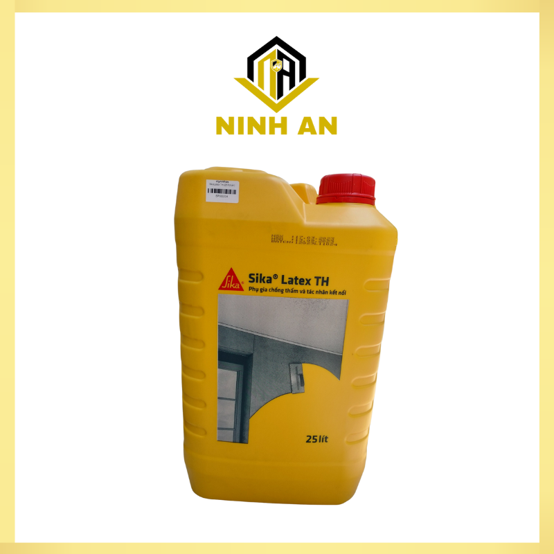 SikaLatex TH-Can 25 lít  phụ gia loại nhũ tương Styrene Butadiene cải tiến được trộn với xi măng hoặc vữa ximăng-cát nhằm gia tăng tính kết dính và khả năng chống thấm