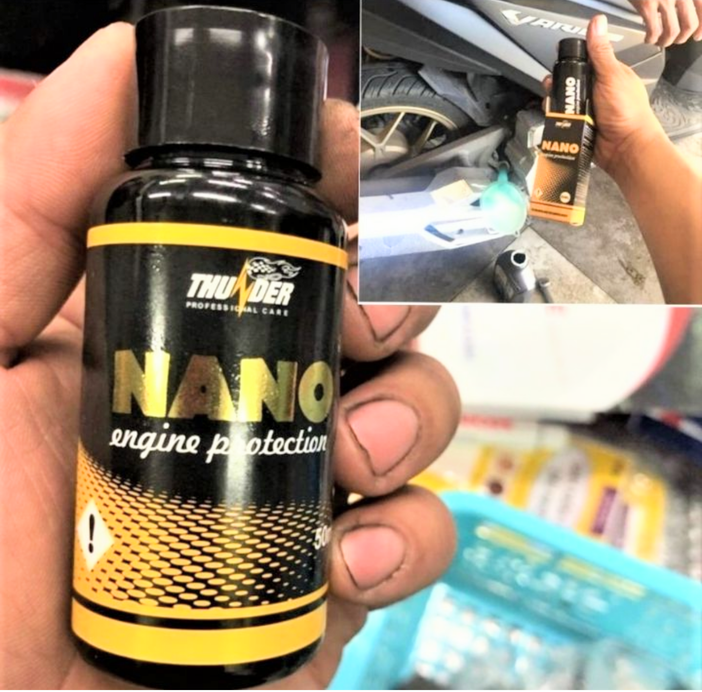 CHAI DUNG DỊCH NANO PHỤC HỒI ĐỘNG CƠ XE MÁY BẢO VỆ ĐỘNG CƠ XE MÁY ĐỈNH CAO LOẠI TỐT CHUẨN CHẤT LƯỢNG