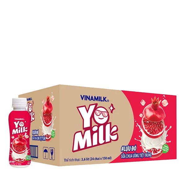 Thùng 24 Chai Sữa Chua Uống Vinamilk Lựu Đỏ