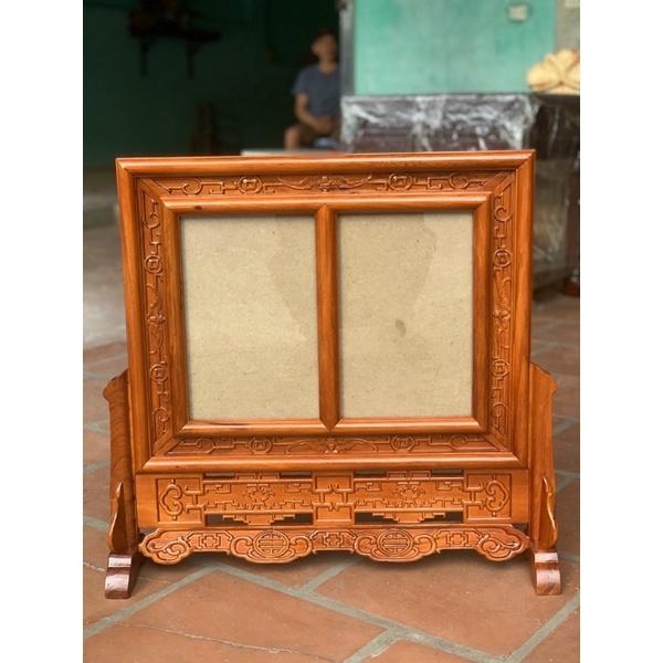 Khung ảnh thờ đôi gỗ hương