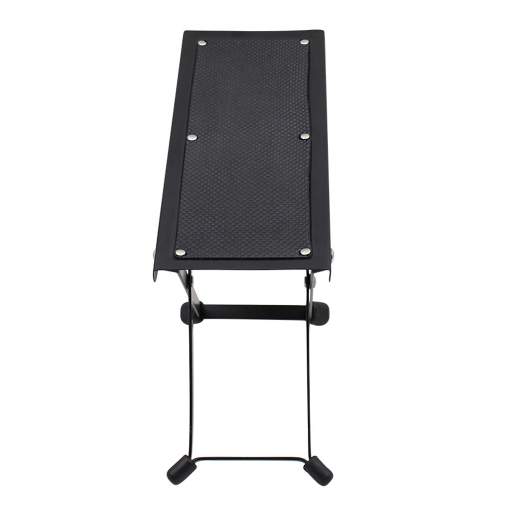 Guitar Bass Footrest Plate 6-level Height Adjusting Foot Stool Stage Accessory