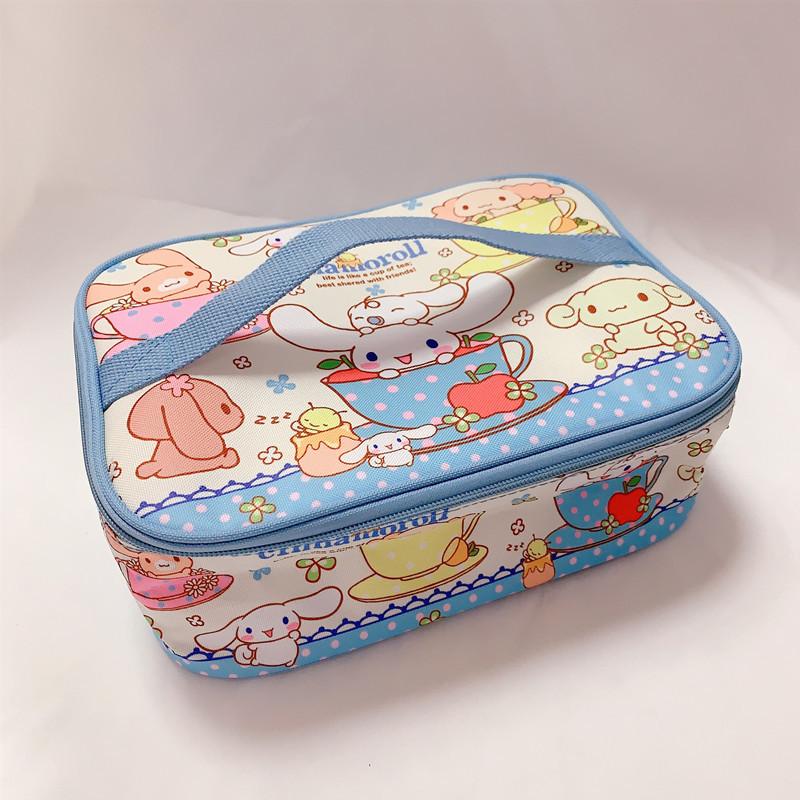 Sanrio Hello Kitty Túi Xách Hoạt Hình Sinh Viên Túi Đựng Hộp Cơm Trưa Giai Điệu Hộp Cơm Cách Nhiệt Túi Lớn Dung Tích Túi Bảo Quản