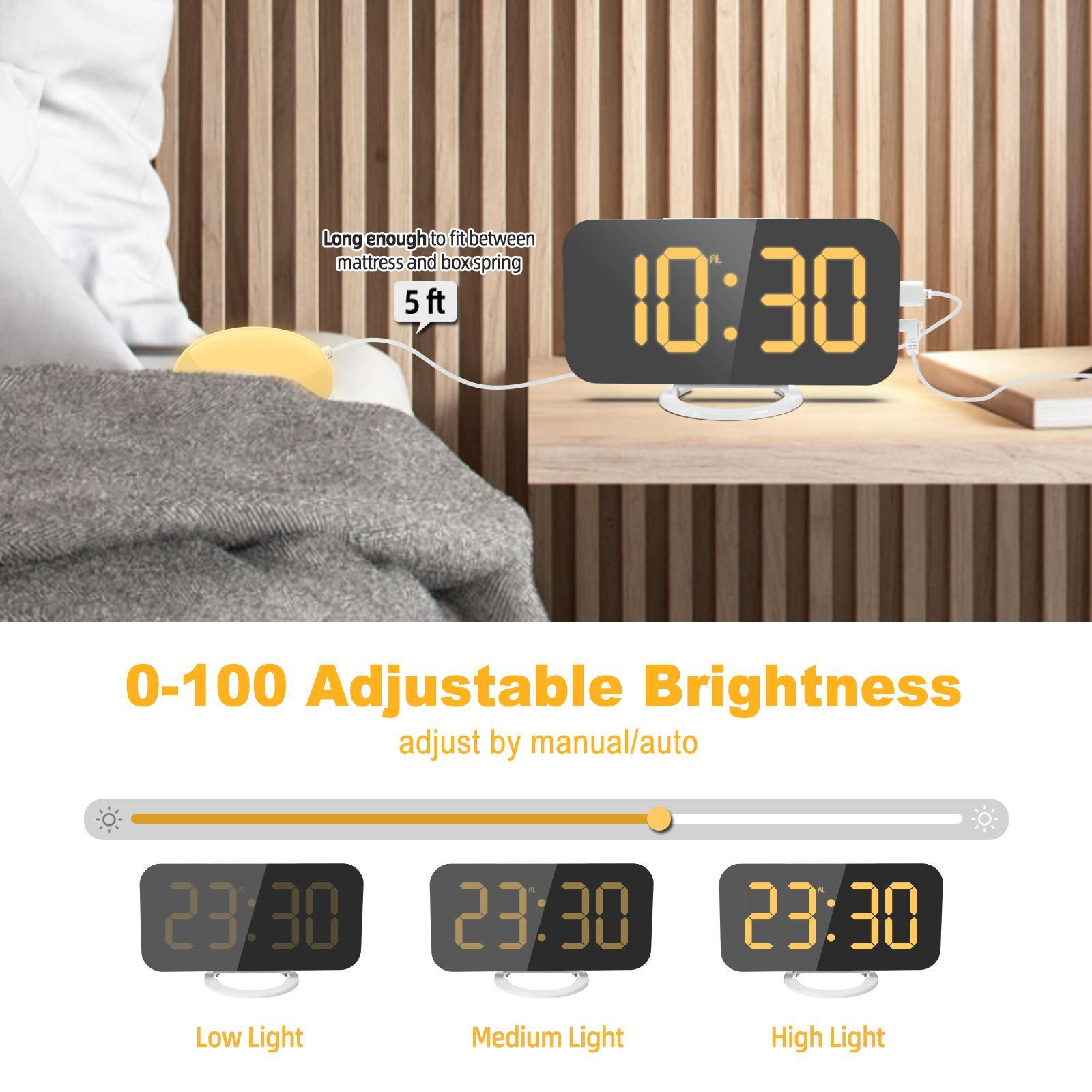 Vibrating Clock Desk Clocks Large Number Digital Clock LED Clock