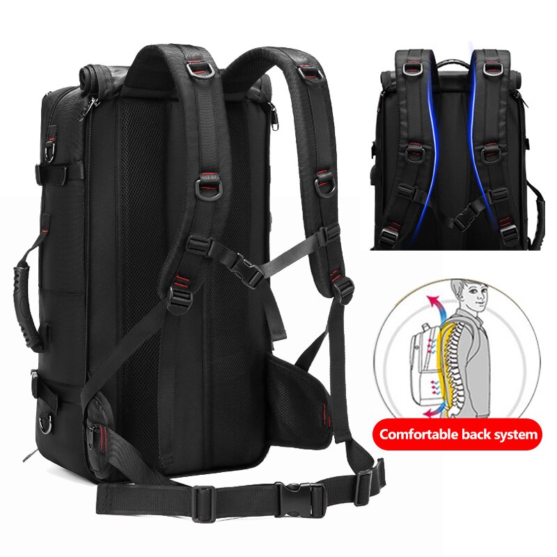 Ba lô Phượt Đỡ Hông Chống nước Climbing Backpack 70L (Black)