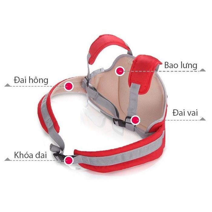 Đai an toàn đi xe máy cho bé - Siêu Bền Chắc - Đỏ chấm bi