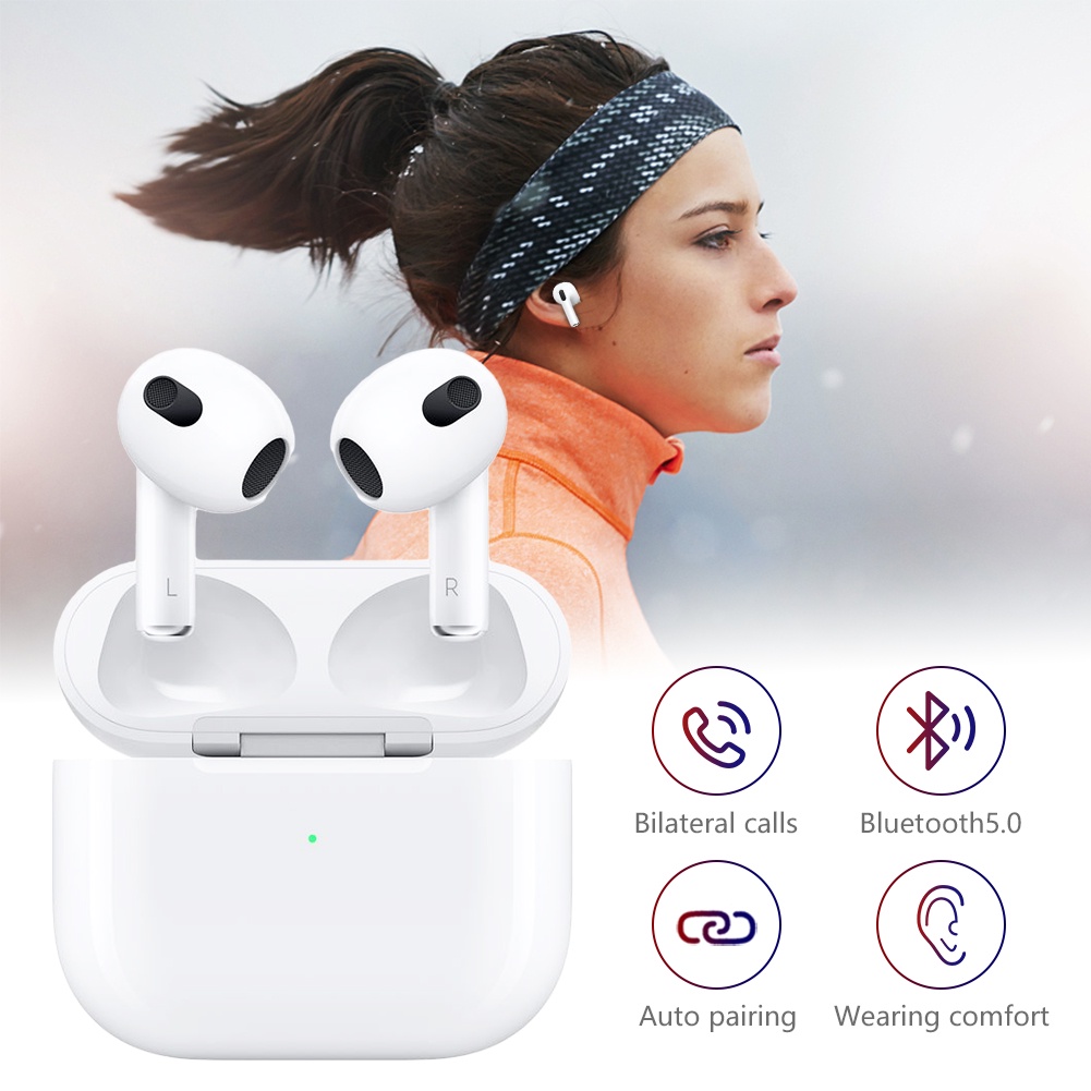 Tai nghe bluetooth không dây Lanith AP3W âm thanh chất lượng cao – Cảm ứng dừng/bật/chuyển bài - Dung lượng pin 400mAh - Thời gian sử dụng tới 5h – Hàng nhập khẩu