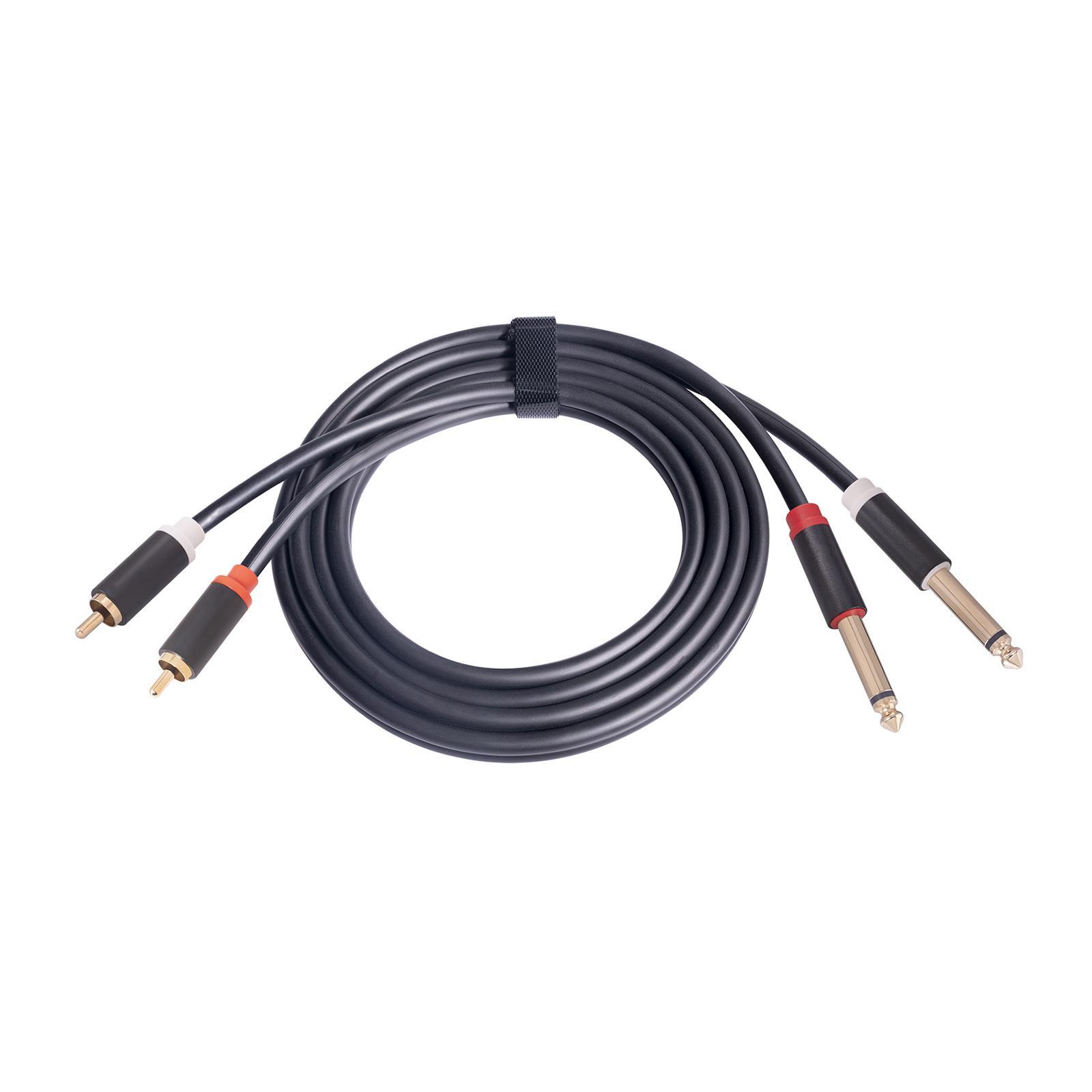Dual 6.35mm to Dual Male Adapter Cable 1.5M