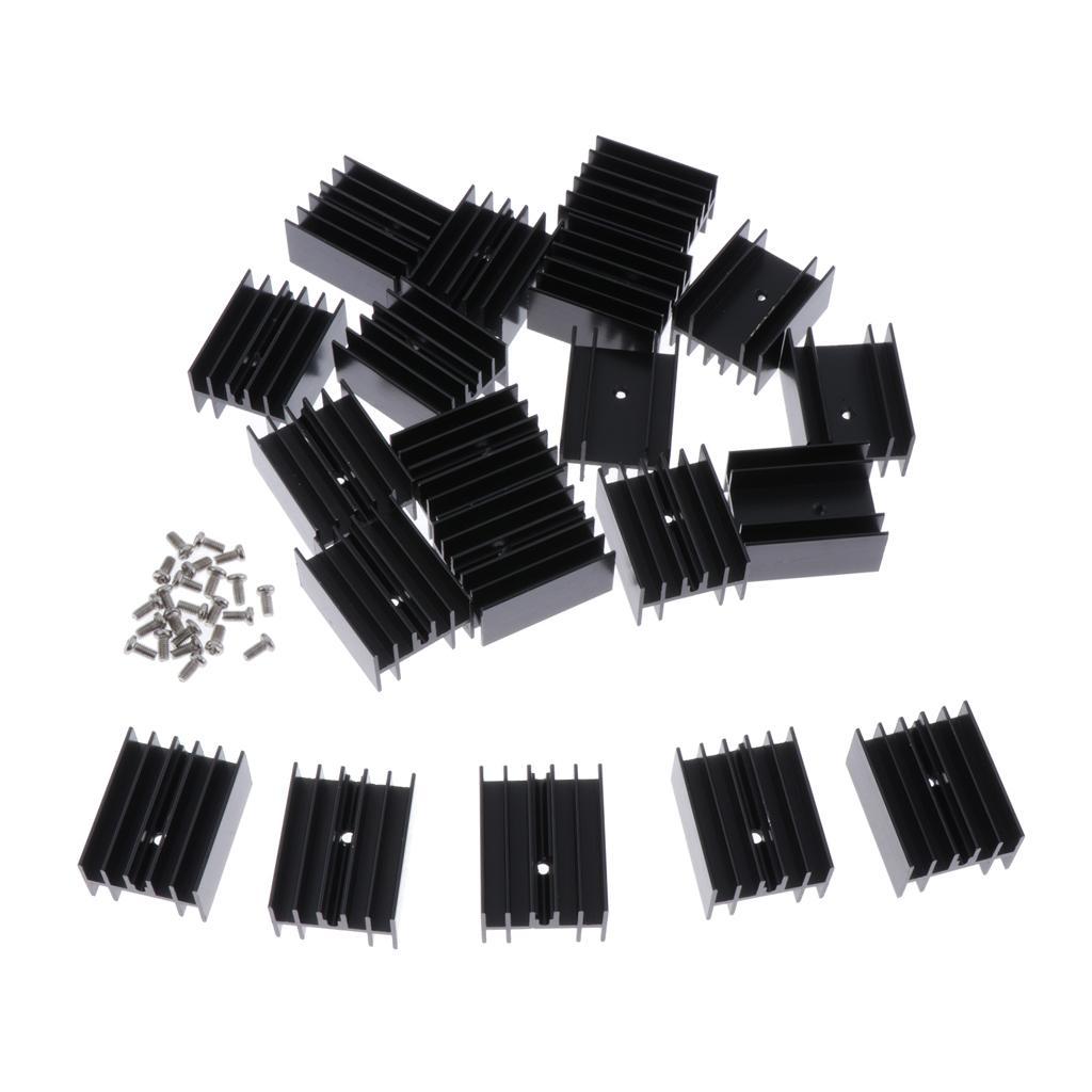 20pcs Transistor MOSFET Heat Sink Aluminium To-220 30mm MOS  Cooling