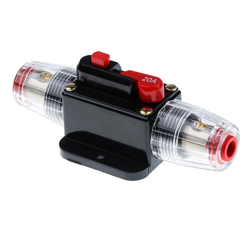 3pcs 12V-24V 20A Breaker Reset Fuse Car Boat Fuse Holder Waterproof Fuse For Protection System