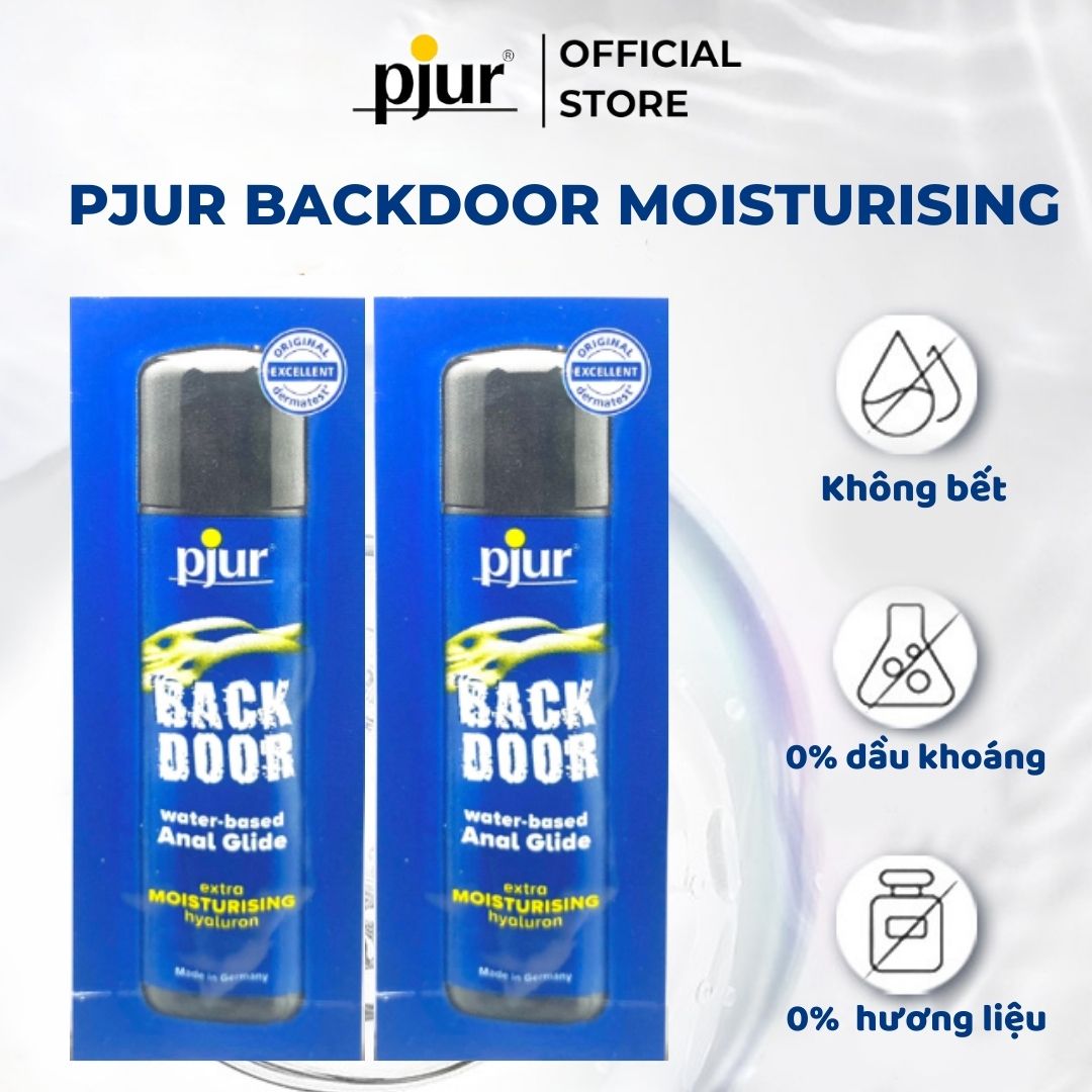 Chất bôi trơn gốc nước cho đường hậu Pjur Backdoor Moisturising Anal Glide 2ml dưỡng ẩm lành tính